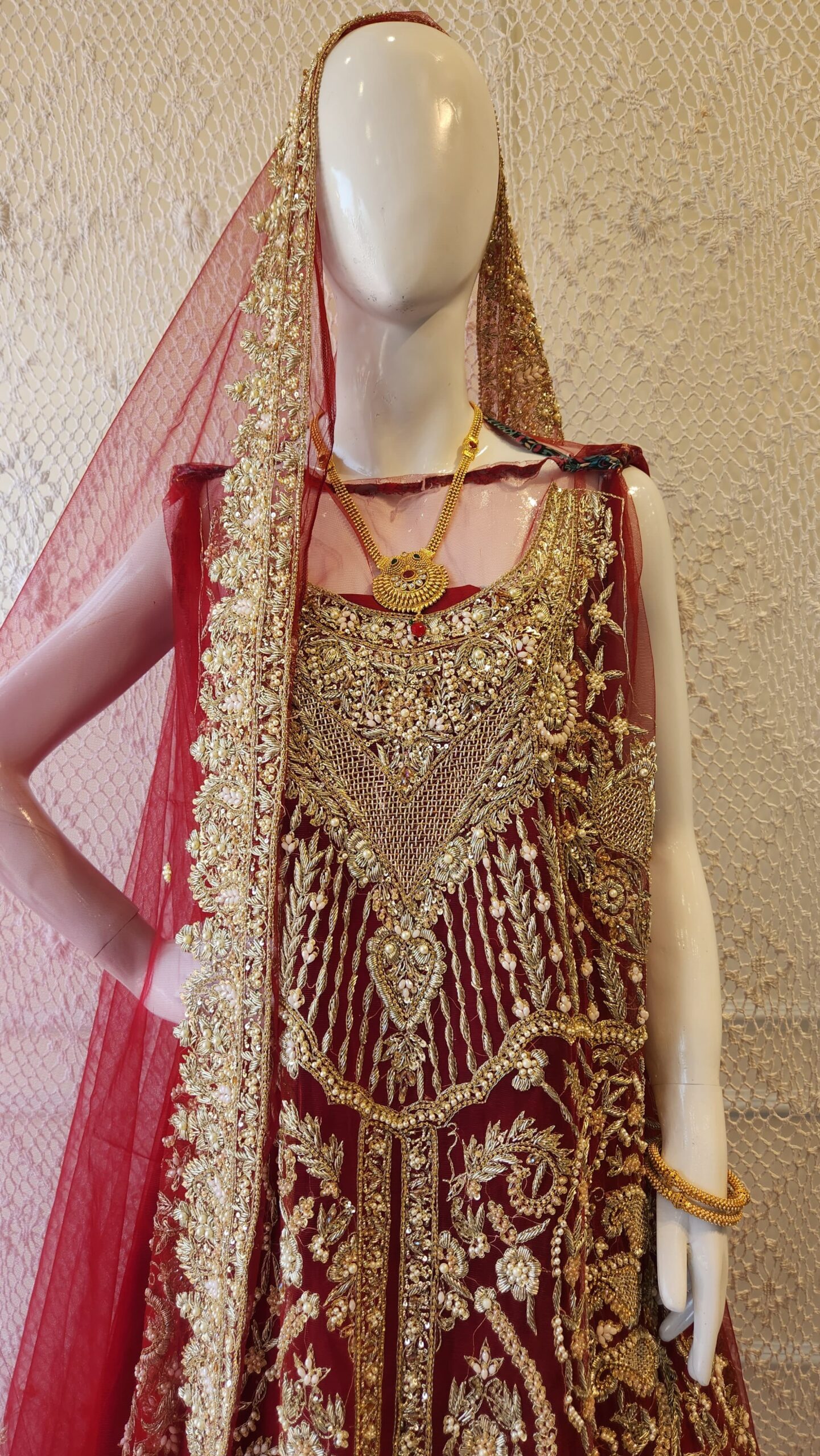 Maroon Regal Bridal Maxi
