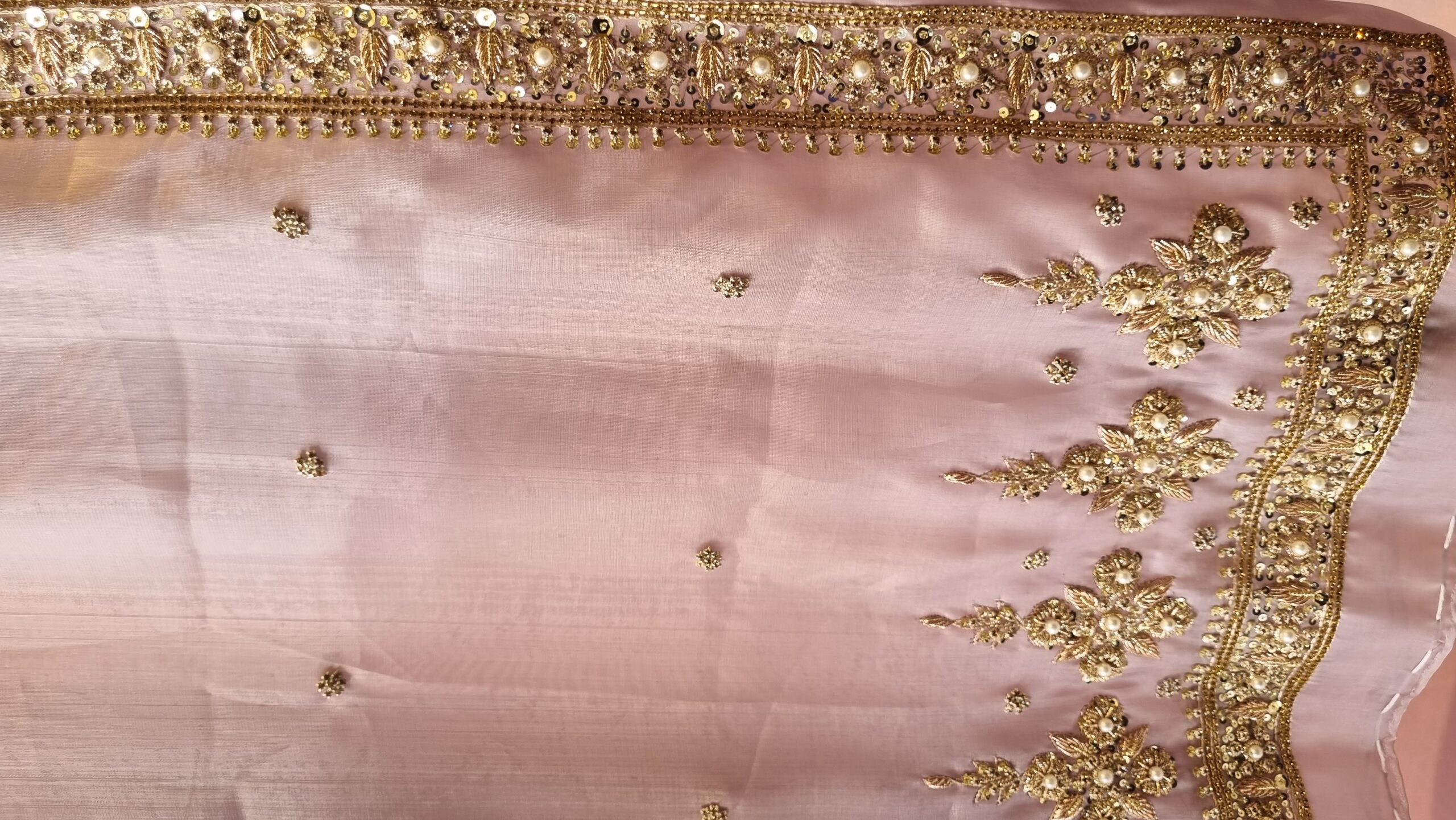 Lilac Grace Embellished Silk Suit - Image 3