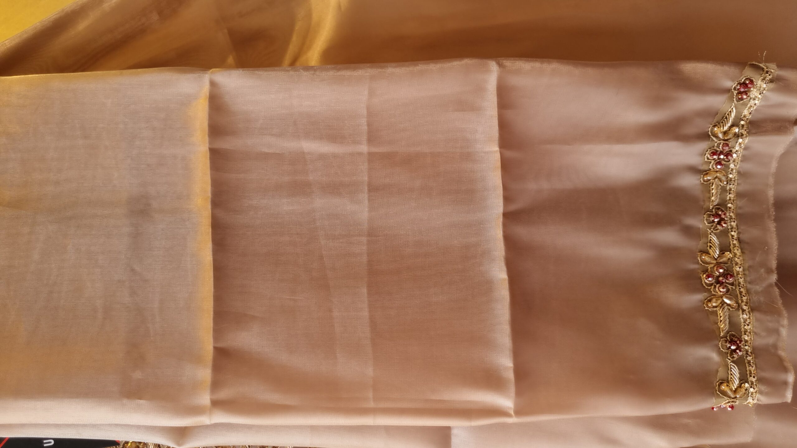Gold Silk Hand Embellished Formal Suit