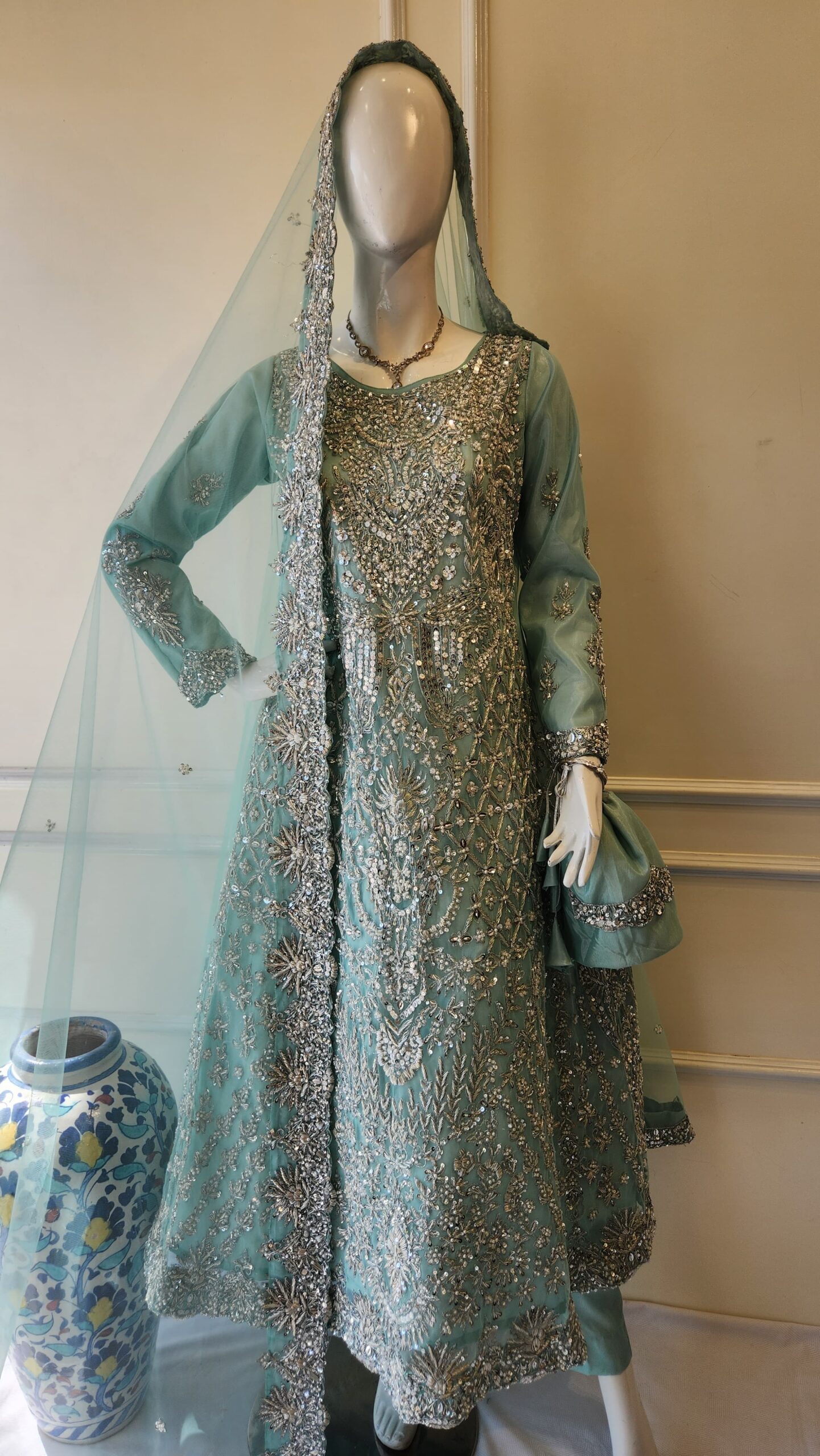 Ice Blue Royale Bridal Maxi - Image 3