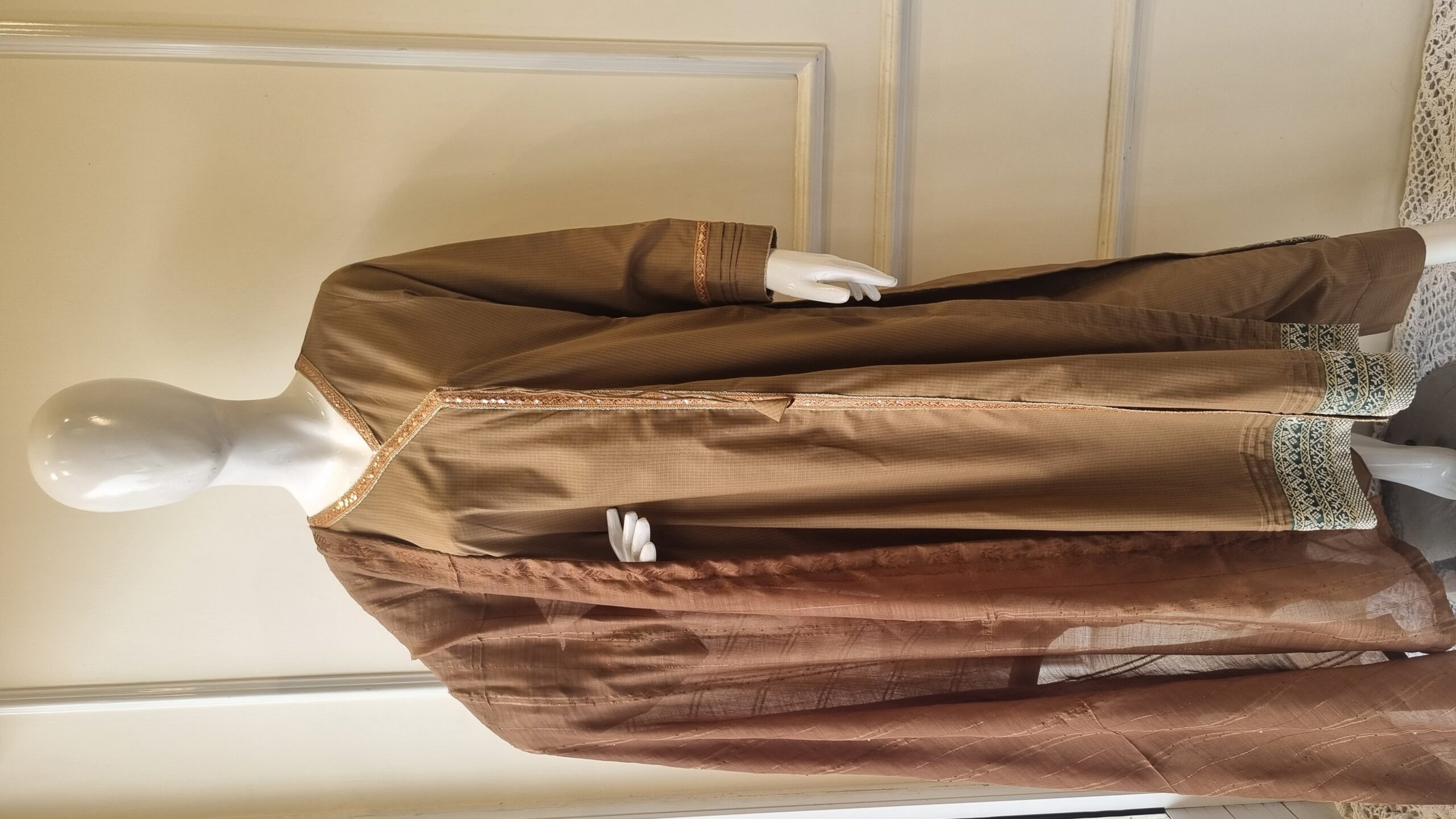 Mocha Grace Lawn Suit