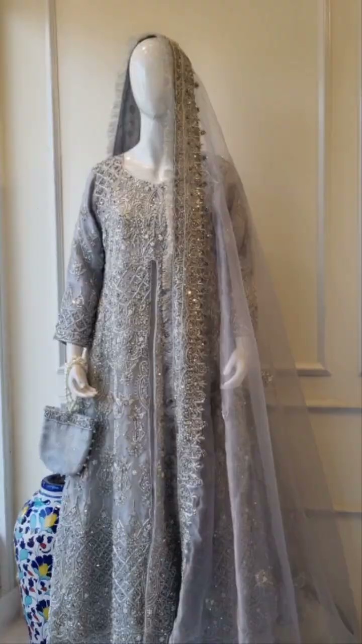 Silver Frost Organza Bridal Maxi - Image 4
