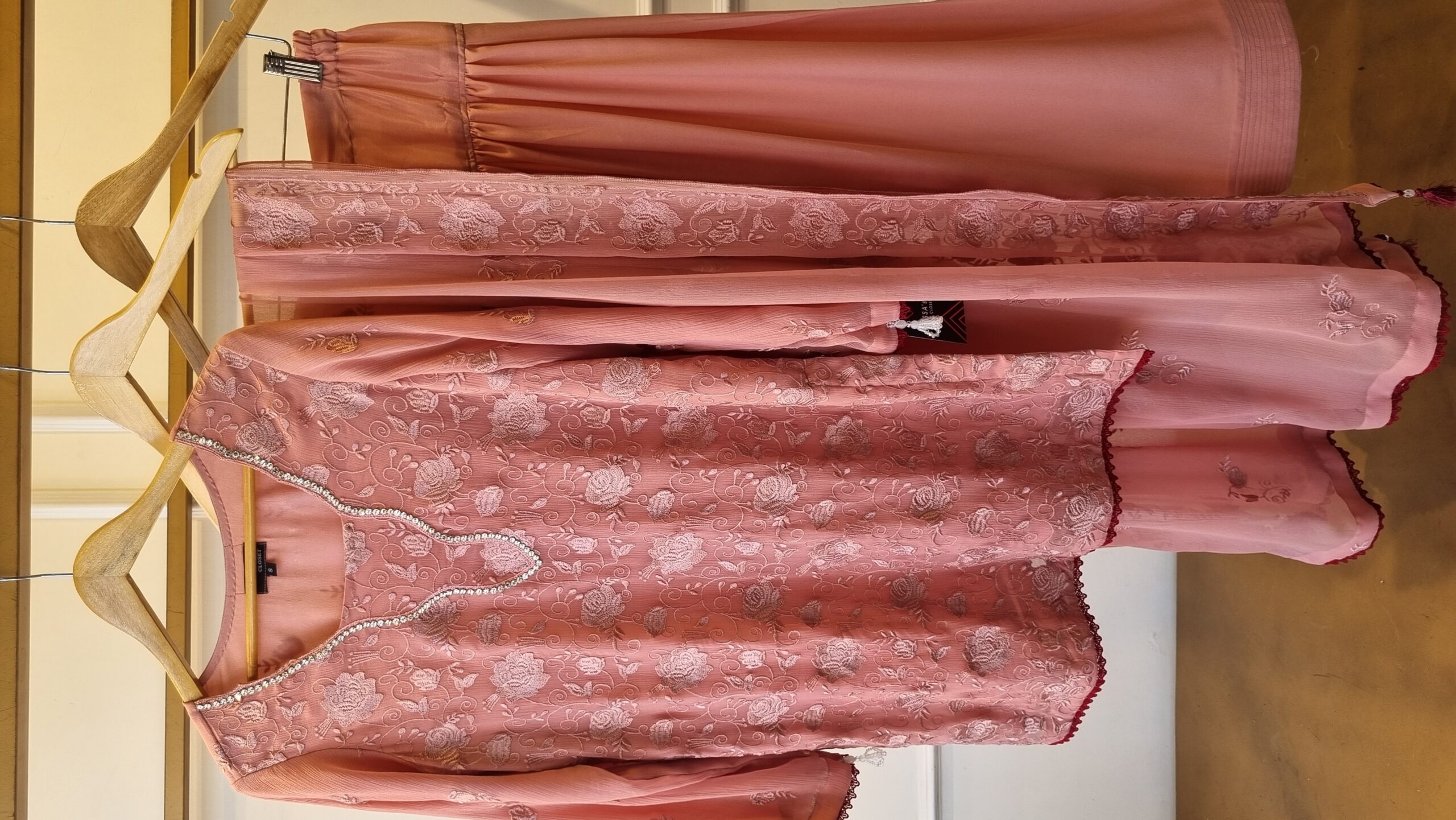 Pink Elegance Chiffon Suit