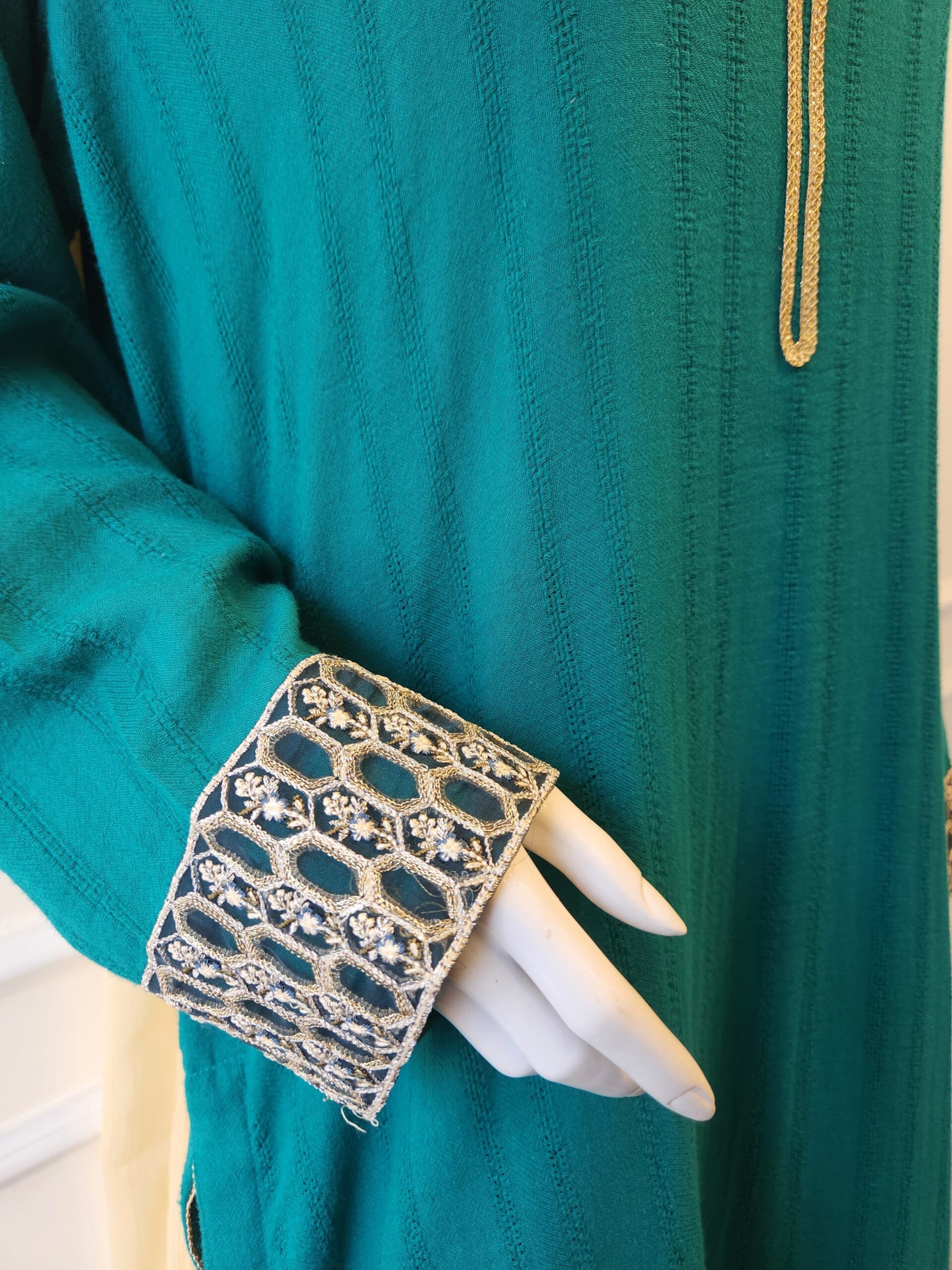 Teal Heritage Embroidered Suit