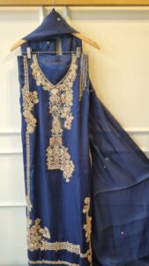 Royale Floral Embellished Silk Suit
