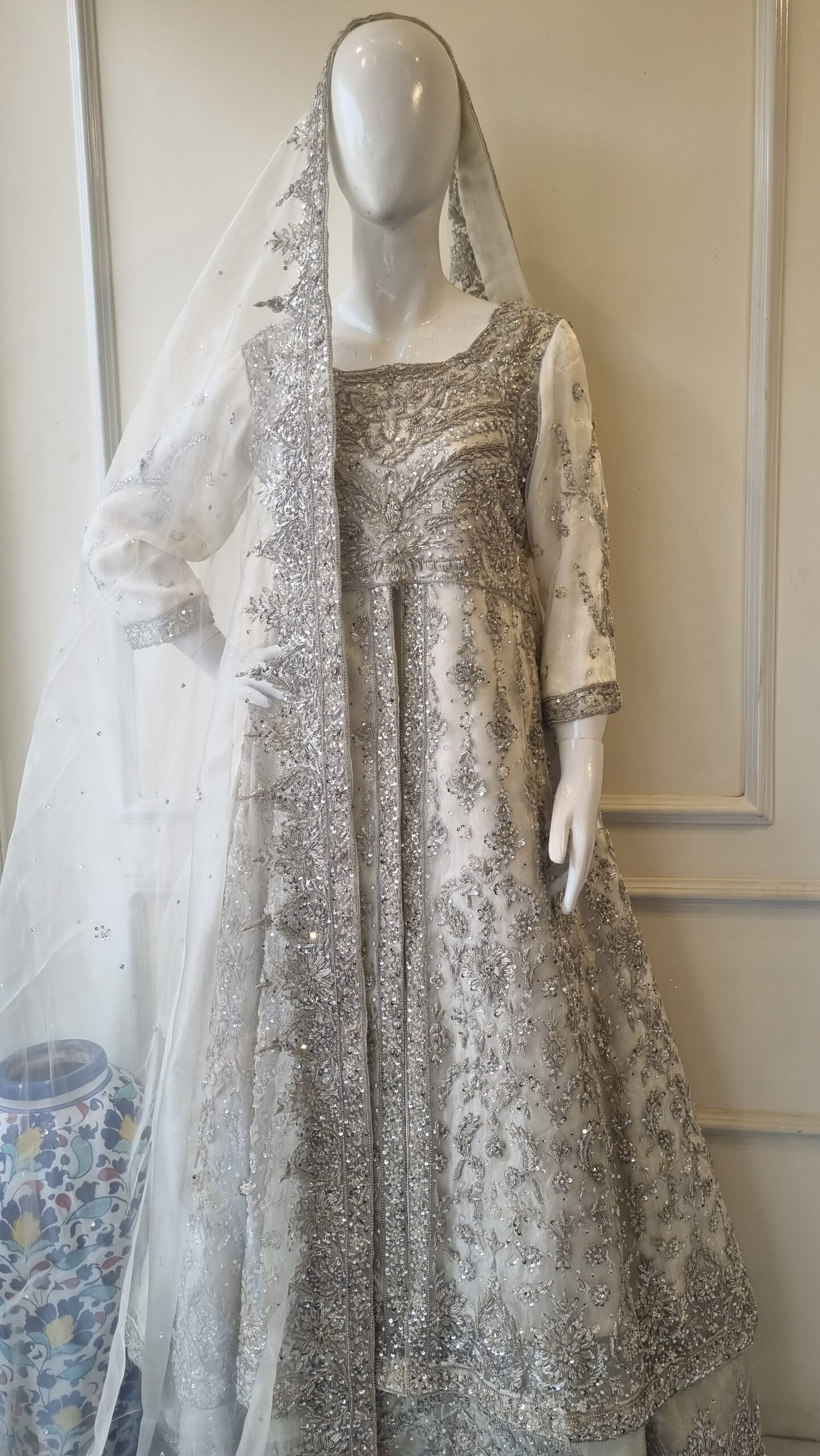 Ivory Royale Organza Bridal Maxi