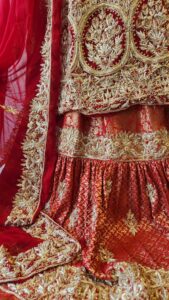 Red Banarsi Farshi Lehenga