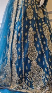 Royal Zinc Gold Hand-Embellished Bridal Maxi