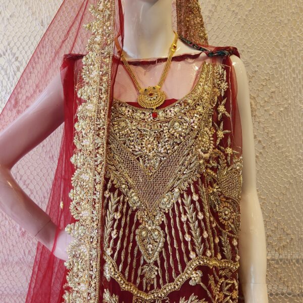 Maroon Regal Bridal Maxi