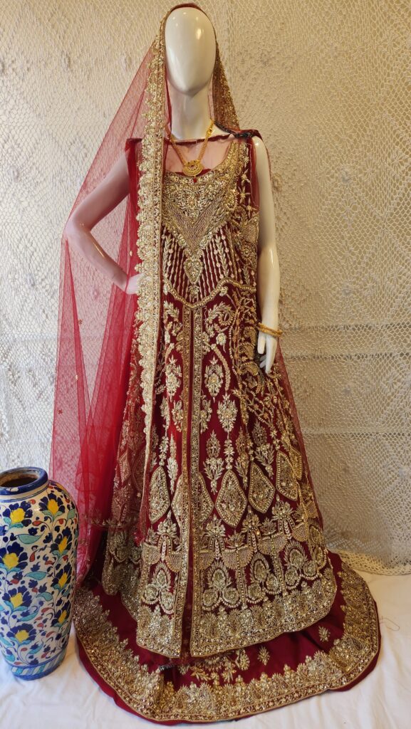 Maroon Regal Bridal Maxi
