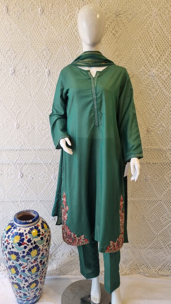 Emerald Bloom Lawn Suit