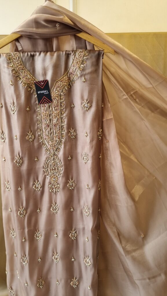 Gold Silk Hand Embellished Formal Suit