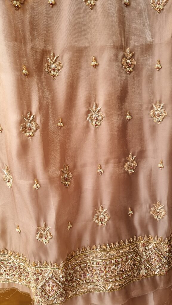Gold Silk Hand Embellished Formal Suit