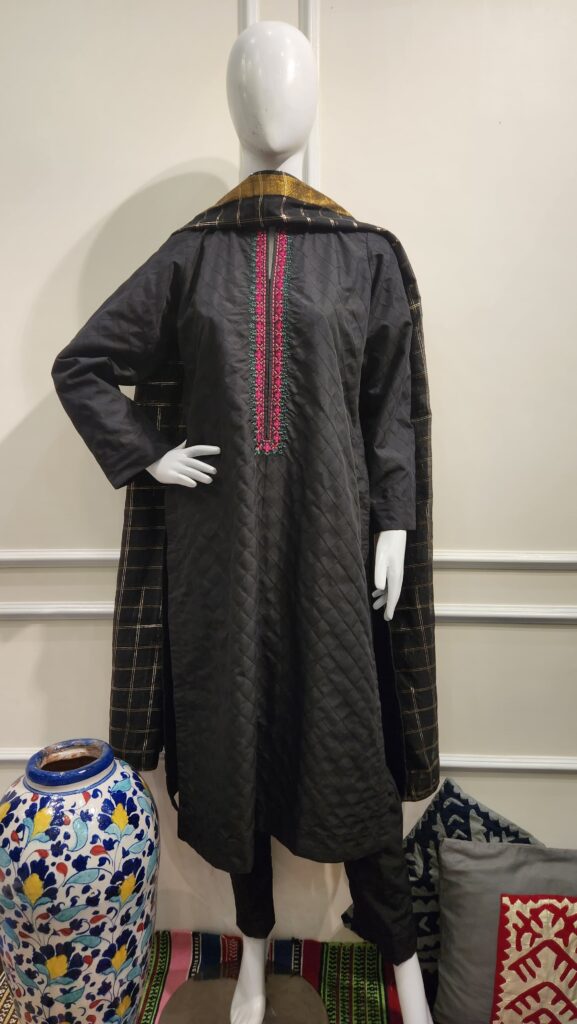 Black Ember Quilted Suit