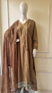 Mocha Grace Lawn Suit