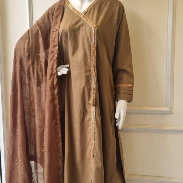 Mocha Grace Lawn Suit