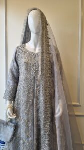 Silver Frost Organza Bridal Maxi