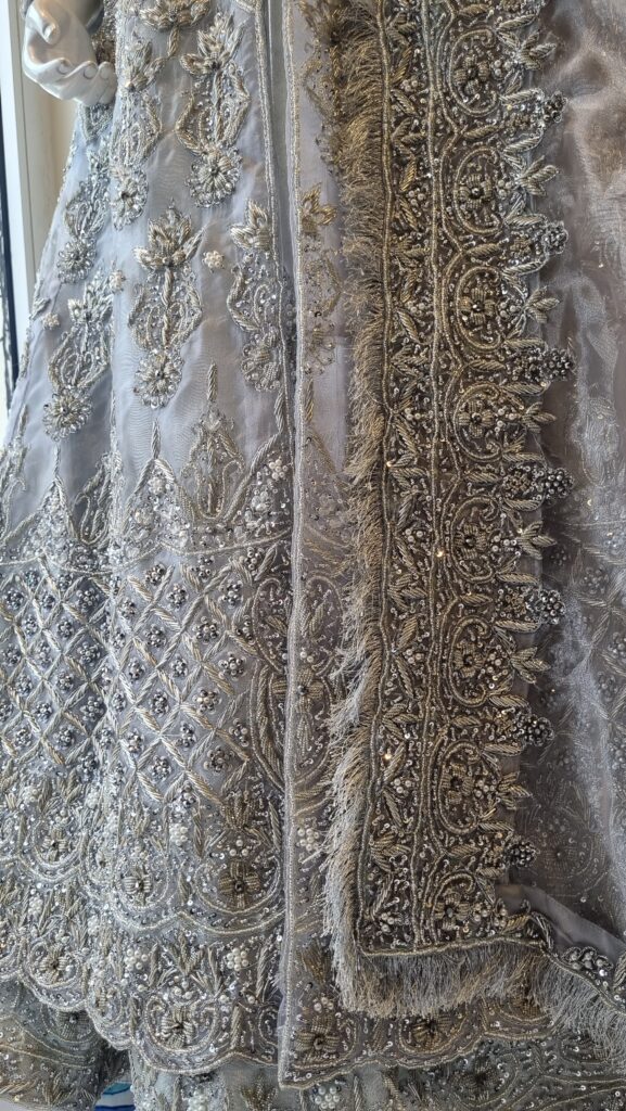 Silver Frost Organza Bridal Maxi
