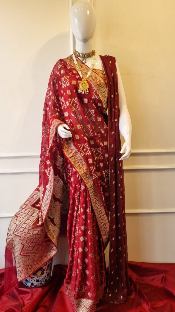 Royal Crimson Banarasi Saree