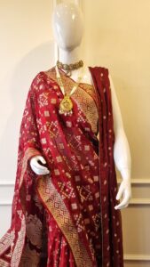 Royal Crimson Banarasi Saree