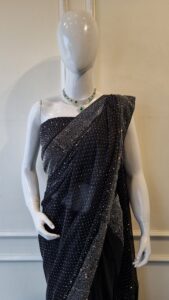Midnight Sparkle Embellished Saree