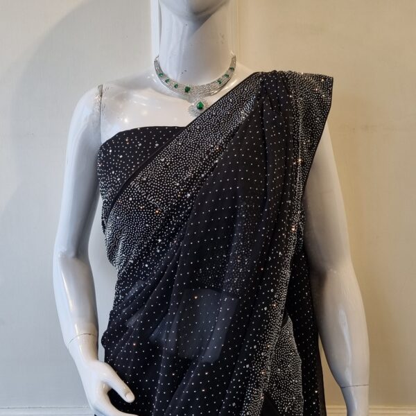 Midnight Sparkle Embellished Saree
