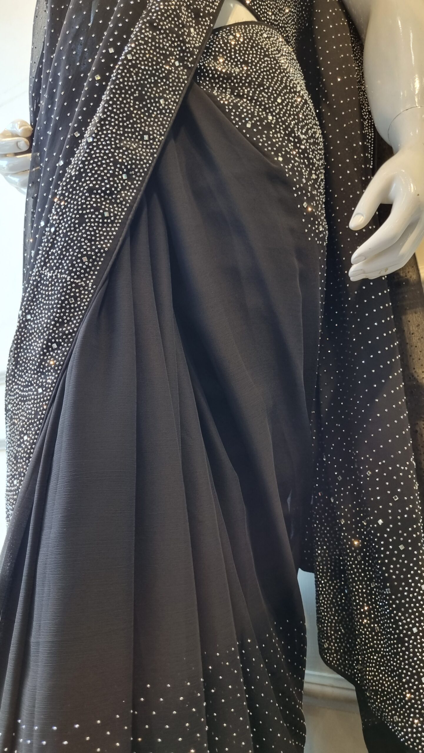 Midnight Sparkle Embellished Saree