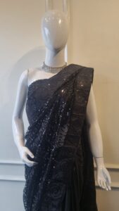 Black Sequence Saree