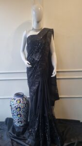 Black Sequence Saree